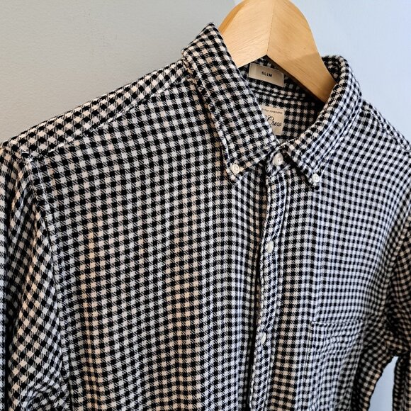 J. Crew Men's Medium Slim Fit Double-Weave Button Down Shirt Style #AY988 - Picture 5 of 15